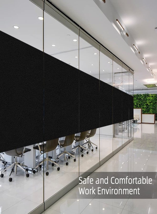 HAPPYMATES Blackout Window Film - Completely Light Blocking, Privacy, Room Darkening, Frosted Tint for Day Sleep - Non-Adhesive Static Cling (12 X 48 Inch) - Image 2